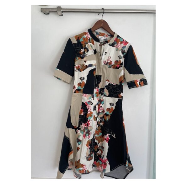 3.1 Phillip Lim x Target Abstract Floral Zip-Front Shirt Dress | Size L - Picture 1 of 2